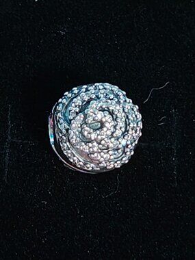 Authentic Pandora Shimmering Rose Clip – 791529CZ Sterling Silver